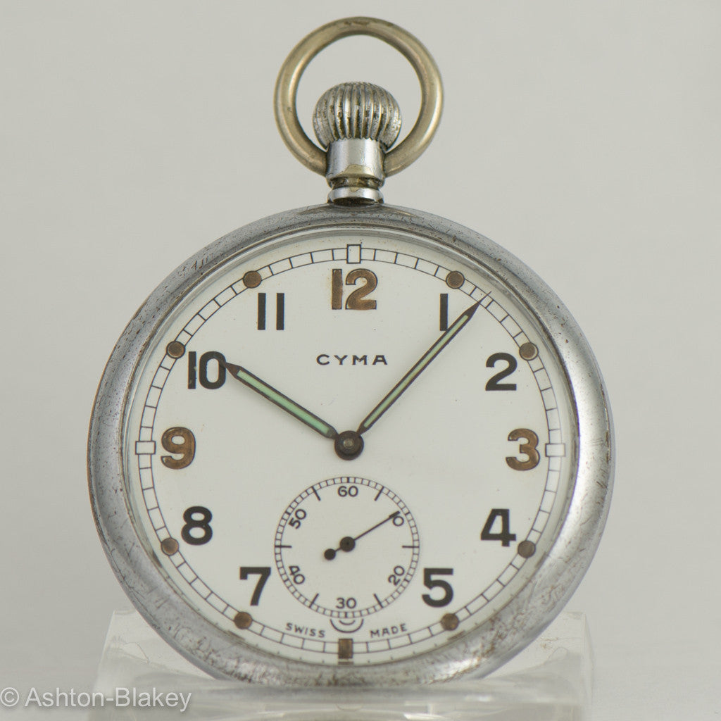 CYMA World War II military Pocket Watch Pocket Watches - Ashton-Blakey Vintage Watches
