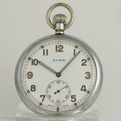 CYMA World War II military Pocket Watch - Ashton-Blakey Vintage