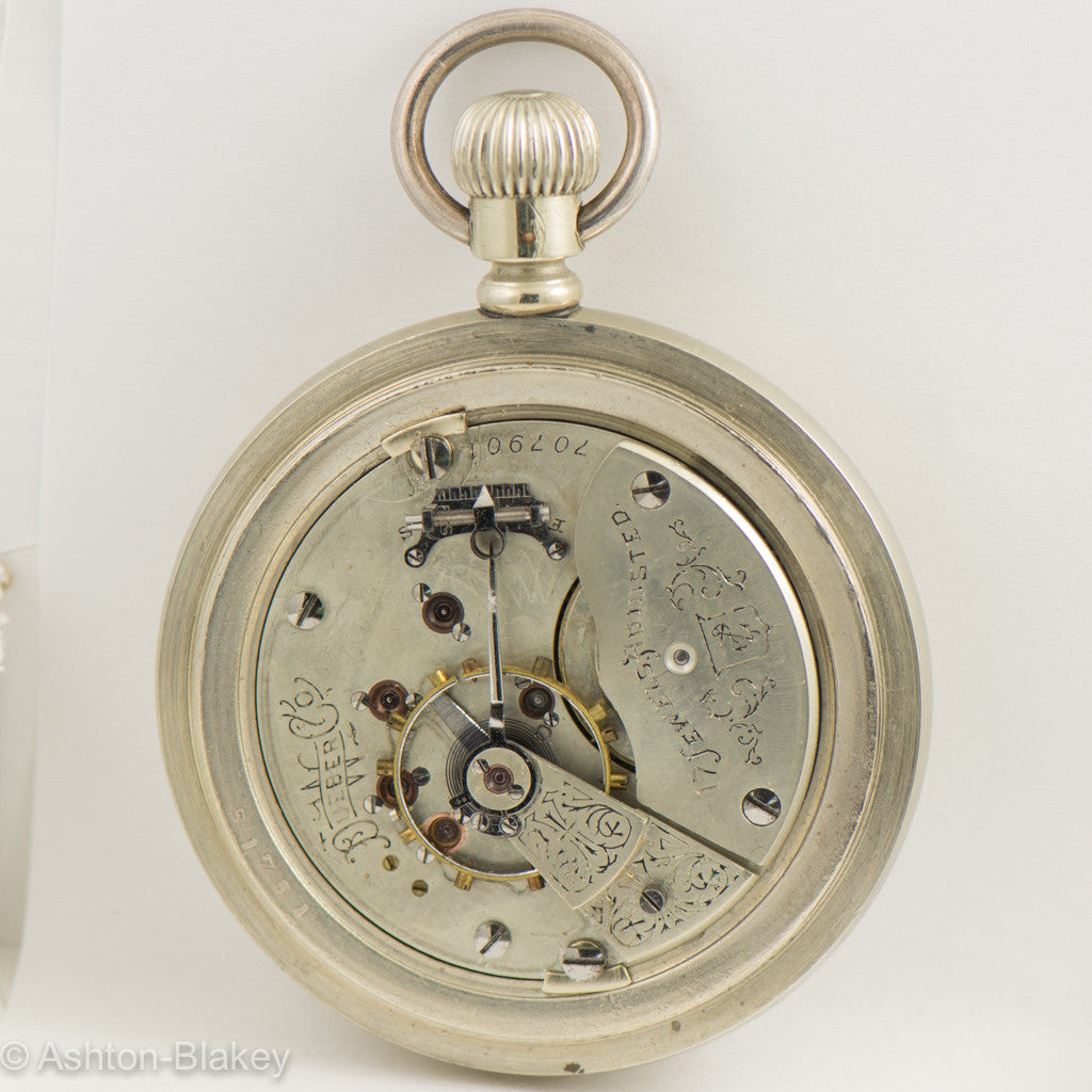 HAMPDEN DUEBER size 16 size lever set men’s open faced very husky Pocket Watch Pocket Watches - Ashton-Blakey Vintage Watches