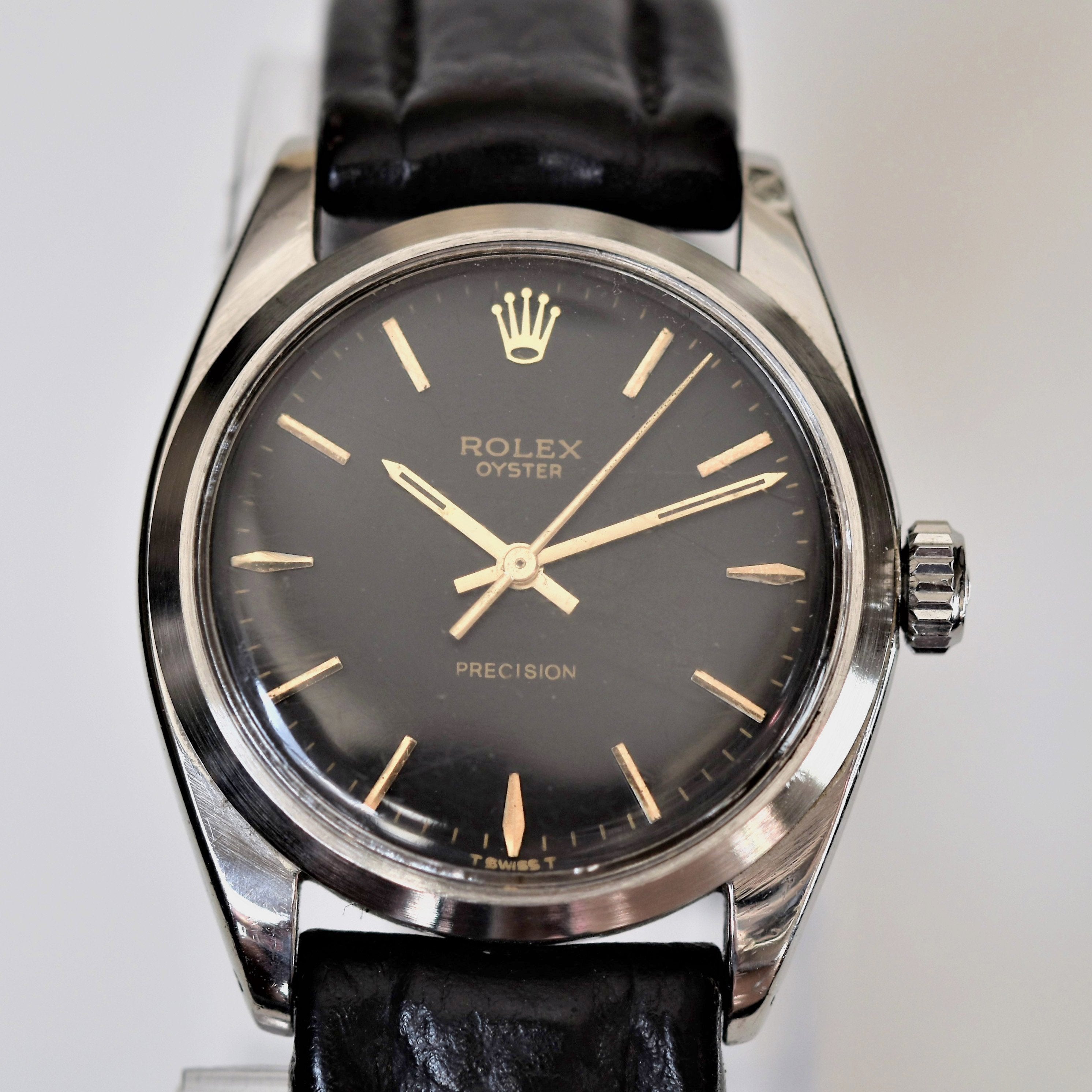 Rolex oyster precision black dial Outlet