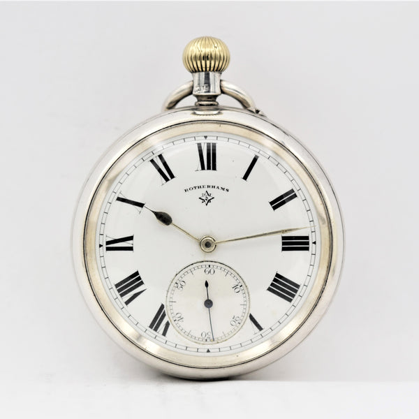 ROTHERHAMS Silver Pocket Watch Pocket Watches - Ashton-Blakey Vintage Watches