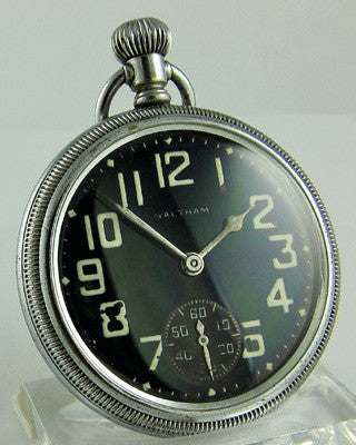 WALTHAM PREMIER MILITARY WWII Pocket Watch Ashton Blakey Vintage