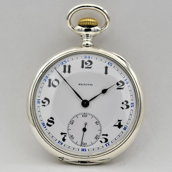 ZENITH Sterling Silver Pocket Watch Pocket Watches - Ashton-Blakey Vintage Watches