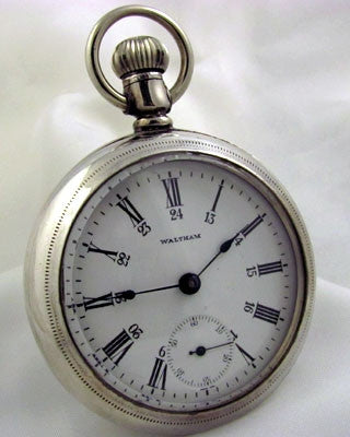 Waltham silver top pocket watch value