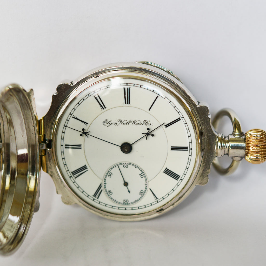ELGIN Silver Pocket Watch Pocket Watches - Ashton-Blakey Vintage Watches
