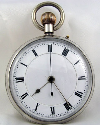 ENGLISH Men's vintage sterling silver Pocket Watch Pocket Watches - Ashton-Blakey Vintage Watches