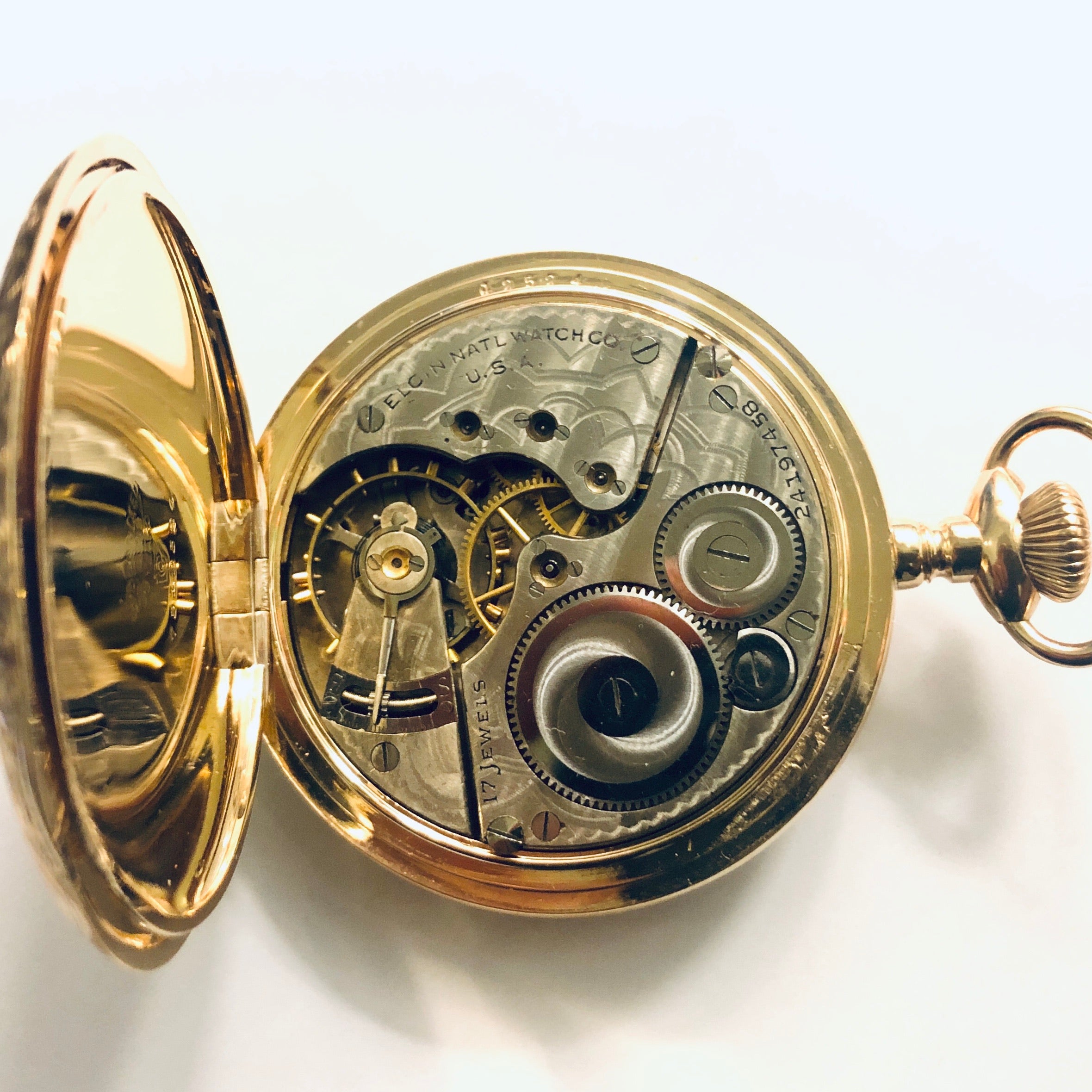 Vintage Watches 1921 Elgin Pocket Watch Vintage Elgin Open Face