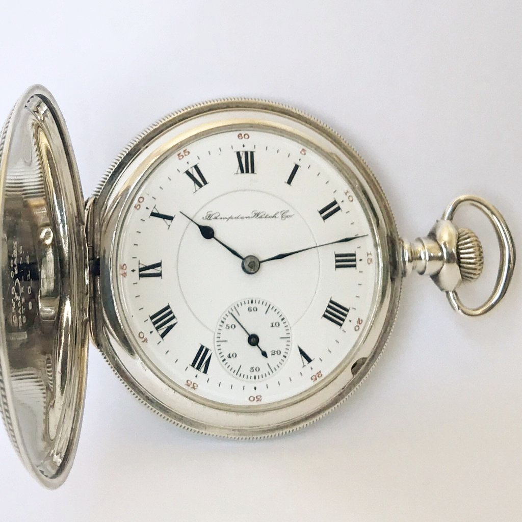 HAMPDEN Sterling Silver Multicolor                           SOLD Pocket Watches - Ashton-Blakey Vintage Watches