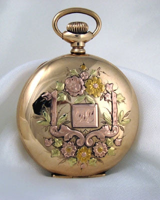 Waltham rose 2025 gold pocket watch