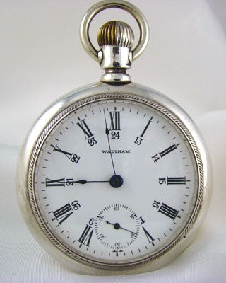 Antique silver sales pocket watch value