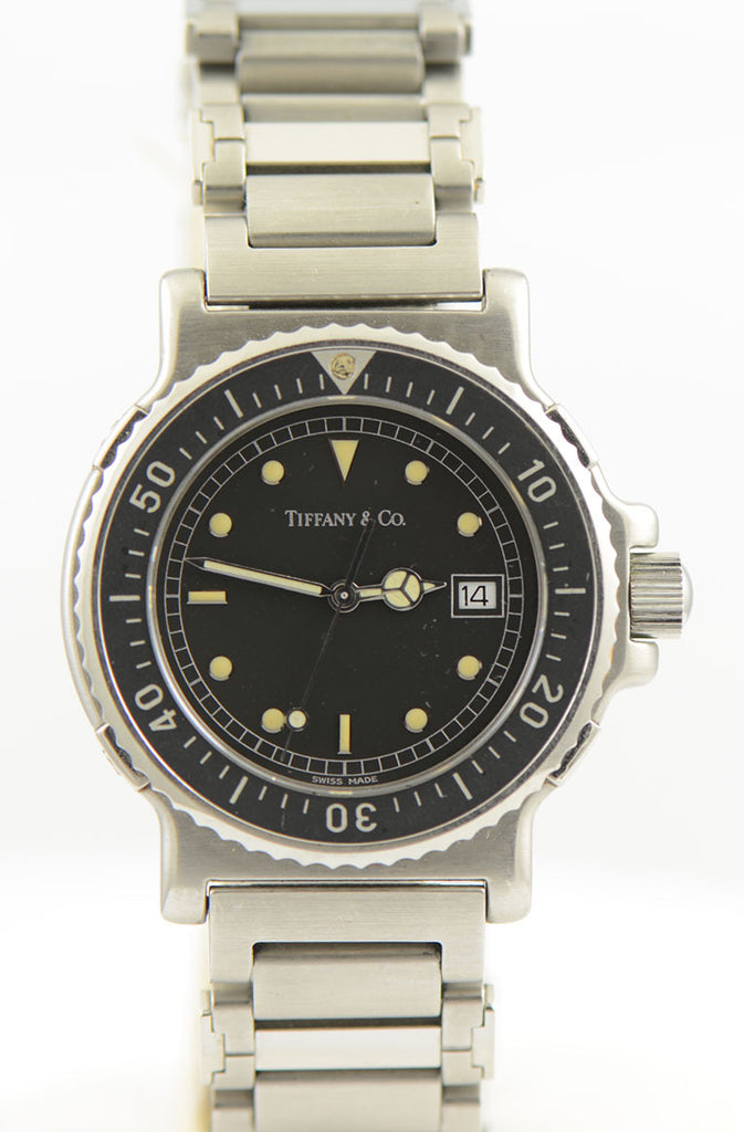 TIFFANY  stainless steel men's Vintage Watch Vintage Watches - Ashton-Blakey Vintage Watches