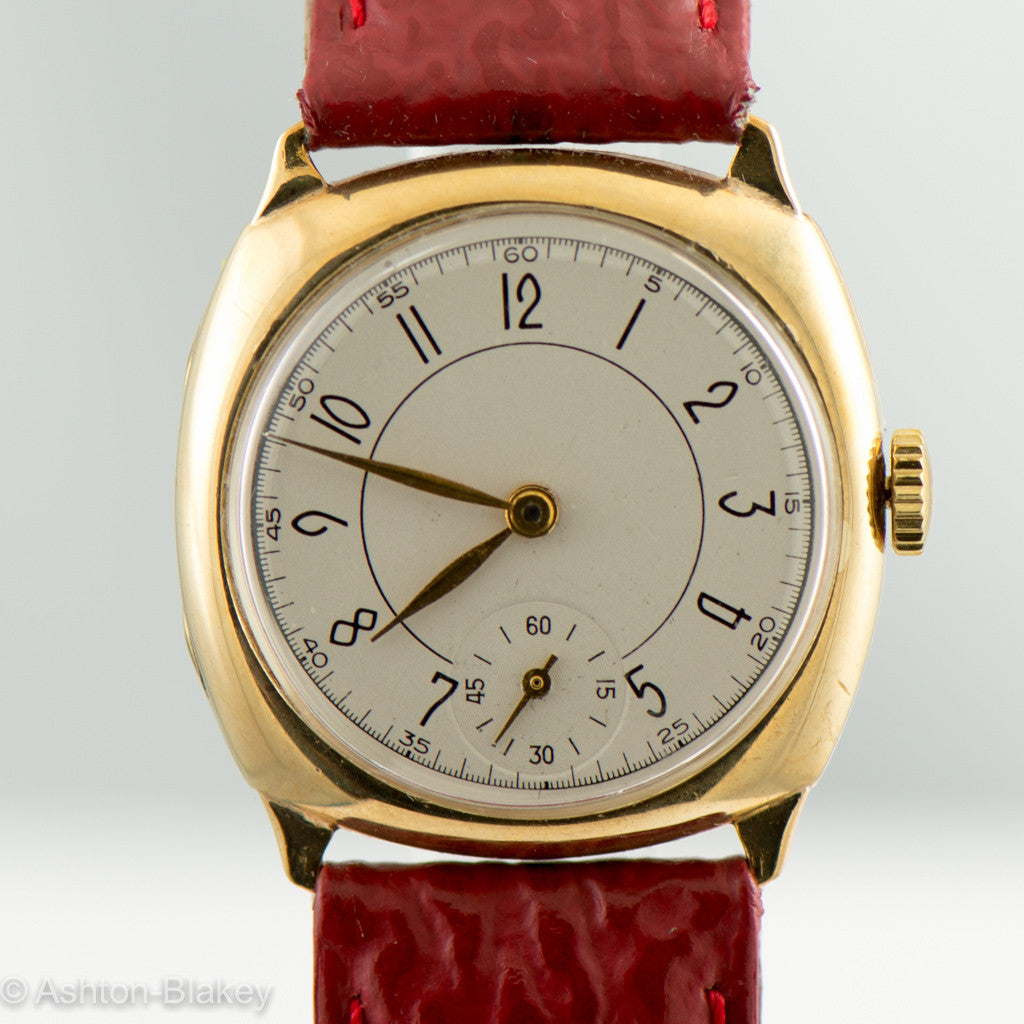 VERTEX 9K GOLD War time man's Vintage Watch Ashton-Blakey