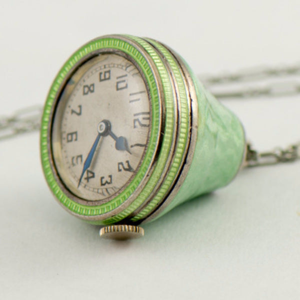 MIMO Enamel vintage watch on chain Vintage Watches - Ashton-Blakey Vintage Watches